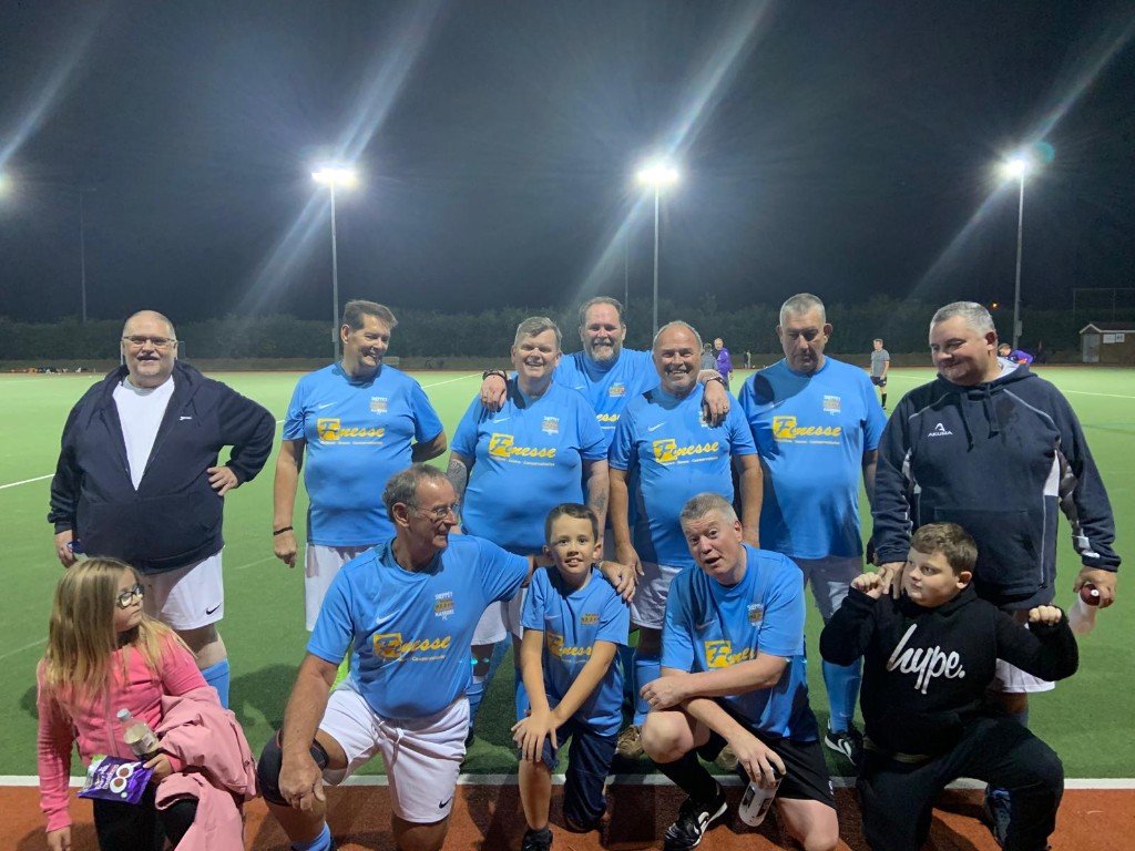 Earlier years in the blue Finesse sponsored kit under floodlights