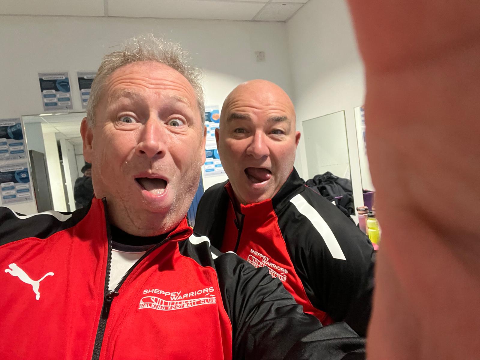 Players in Sheppey Warriors club jackets